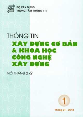 Thông tin Xây dựng cơ bản và Khoa học công nghệ xây dựng – Số 01/2018